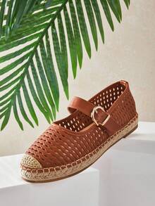 Solezae Women's Fashion Casual Comfy Round Toe Espadrilles - Maroon - View 6