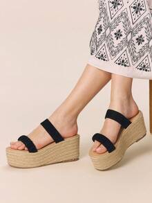 Styleloop Women Platforms & Wedge Sandals - Black - View 6