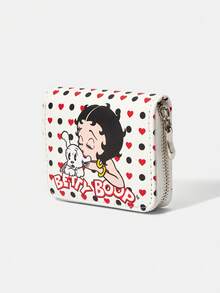Betty Boop x SHEIN 1 Ví ngắn thời trang in hình chấm bi môi Love - Nhiều màu A - Xem 2