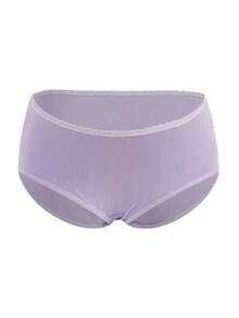 孕妇蕾丝罗纹休闲舒适三角裤 - 粉色 - 查看 7