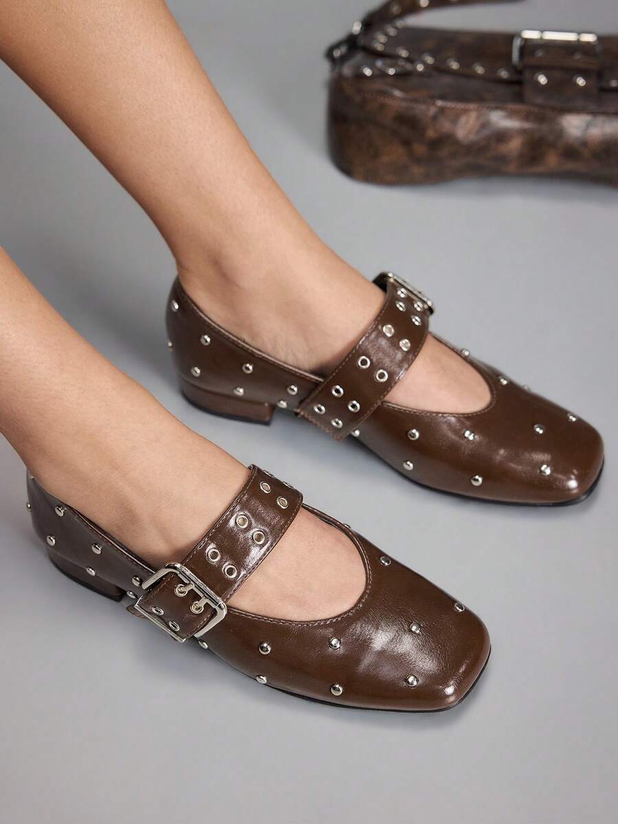 CUCCOO GRLICON Zapatos planos para mujer - PU marrón - Ver 1