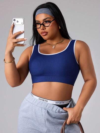 Rhythm Era 大码女式无缝针织运动吊带背心