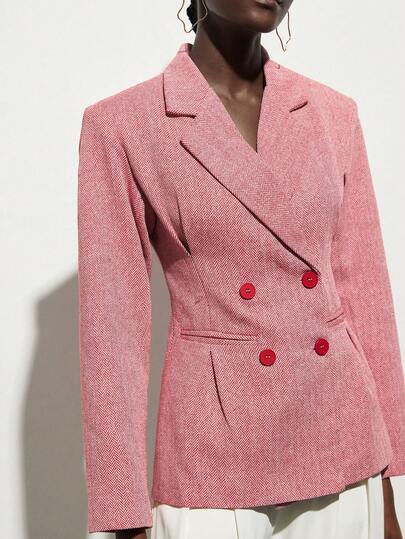 Aveloria Modichic Blazer de manga larga asimétrica con bordado y parches para mujer, de primavera temprana