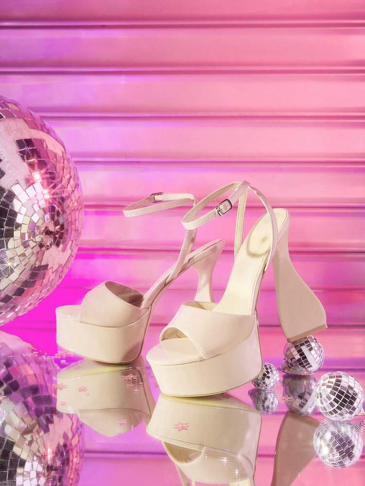 CUCCOO LuxiPop Women's Platform Fashion Buckle Design High-Heeled Sandals For Party Occasions