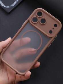 半透明磨砂摄像头镜头保护磁吸无线充电手机壳，兼容 17 Pro Max、17 Pro、17 Air、17、16、15、14、13、12、11 Pro Max，Armor Plus 后盖 - 棕色 - 查看 5