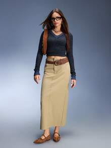 CUCCOO GRLICON 女士铆钉装饰搭扣尖头平底鞋 - 棕色 - 查看 5