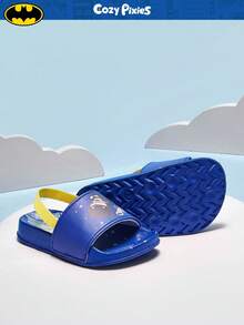 BATMAN X Cozy Pixies 1 par de sandalias planas de verano versátiles y bonitas con gráficos para bebés - Azul - Ver 8