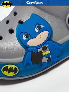 BATMAN X Cozy Pixies Toddler Boys' Comfortable Fashion Green Dinosaur Cartoon Cute Lightweight Breathable Sandals For Summer - Grey - View 7