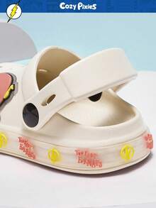 Cozy Pixies Dép xăng đan thoải mái, thời trang, màu xanh lá cây hình khủng long hoạt hình dễ thương, nhẹ và thoáng khí cho bé trai mùa hè. - Màu be - Xem 8