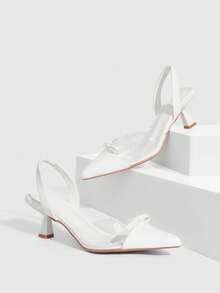 CUCCOO SZL New Arrival Women's High Heel Sandals, Sexy Jelly Patchwork PU Leather High Heels For Wedding Party - White - View 1