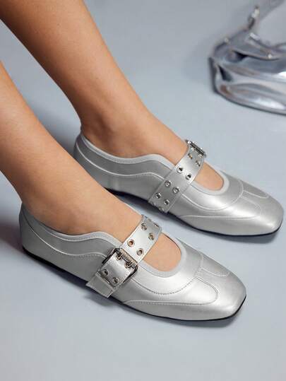 CUCCOO GRLICON Mocasines planos de mujer con decoración de ojales, de uso casual