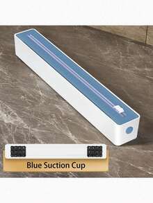 1pc 2-In-1 Kitchen Cling Film Dispenser With Cutter, Plastic Food Wrap Roll Holder - Multi-Functional Plastic Cutter For Cling Film, Baking Paper, And Foil - Essential Kitchen Organizer For Food Preservation And Storage - Multicolor - View 18