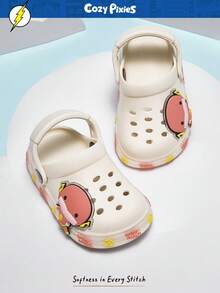 Cozy Pixies Dép xăng đan thoải mái, thời trang, màu xanh lá cây hình khủng long hoạt hình dễ thương, nhẹ và thoáng khí cho bé trai mùa hè. - Màu be - Xem 4