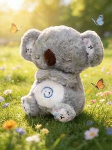 POKOJA LAND 11英寸发光呼吸考拉毛绒玩具，柔软灰色，触感舒适，呼吸节奏自然，适合万圣节、复活节、儿童节等节日作为礼物，是孩子们的贴心玩伴，也是一份舒缓情绪的礼物。 - 彩色 - 查看 8