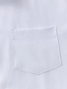Officeau 男士正装衬衫，休闲短袖商务衬衫，白色衬衫，简约风格，适合日常穿着 - 白色 - 查看 4