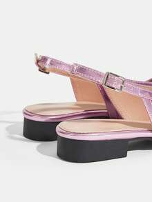 CUCCOO TILAWA 女士亮片布艺粉色尖头高跟单鞋，适合派对和日常穿着拍摄 - 粉色 - 查看 4