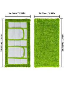 1件装 贴合式扁平粘性拖把布 超细纤维拖把垫 拖把头 可替换拖把布 旋转式免手清洁 圣诞节节日礼物 - 綠白色 - 查看 7