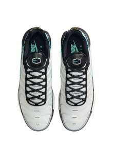Nike Air Max Plus Men's Casual Athletic Shoes Classic Retro Comfortable School Office Shopping Black HV6225-100 - Summit White/Black/Iron Grey/Aurora Green - Übersicht 2