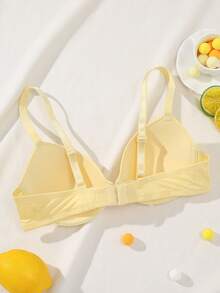 1件圣诞节女士钢圈文胸 - 黃色 - 查看 2