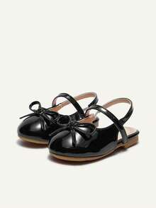 Cozy Pixies 一双时尚百搭的休闲黑色派对趣味公主风可爱蝴蝶结包头穆勒鞋，适合公主婚礼季、学院风、女孩婴儿平底鞋，四季皆宜。 - 黑色 - 查看 7