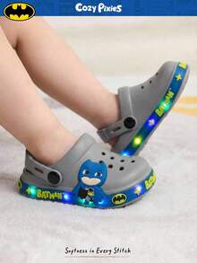 BATMAN X Cozy Pixies Toddler Boys' Comfortable Fashion Green Dinosaur Cartoon Cute Lightweight Breathable Sandals For Summer - Grey - View 2