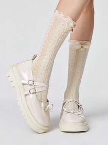 White Shiny Leather Cross