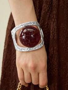 MOTF PREMIUM 银色哑光金色树脂手镯 - 銀色 - 查看 9