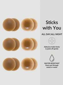 SHAPORA 3 pares de sujetadores adhesivos para mujer - Café integral - Ver 1