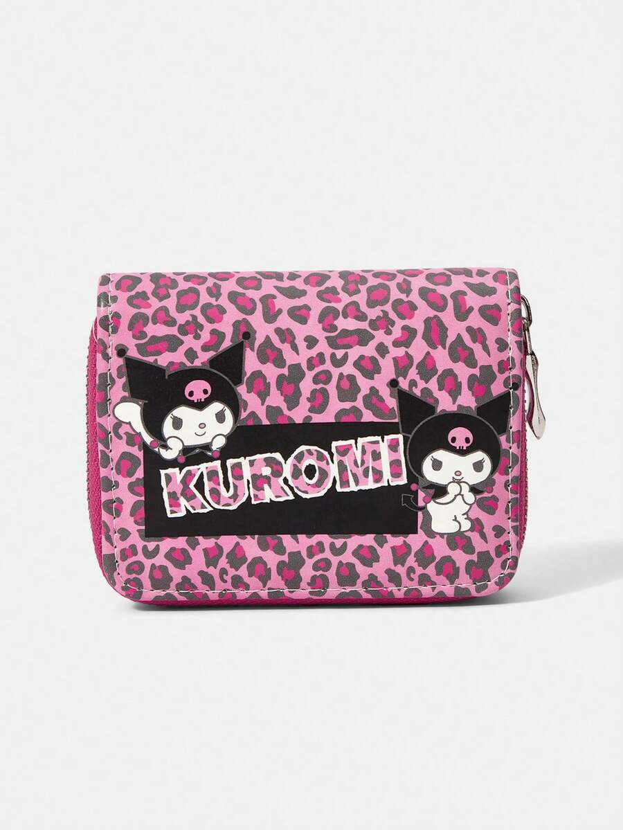 HELLO KITTY AND FRIENDS | SHEIN 1Pc Leopard Print Skull Rabbit Pattern Simple Style Zipper Coin Purse, Suitable For Women. - Multicolor 6 - View 1