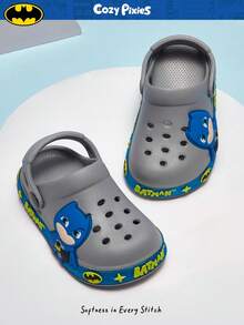 BATMAN X Cozy Pixies Toddler Boys' Comfortable Fashion Green Dinosaur Cartoon Cute Lightweight Breathable Sandals For Summer - Grey - View 4