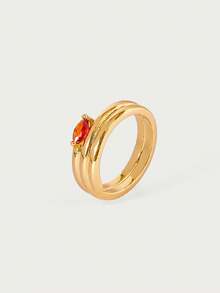 Glisma Women Single Ring,Outfits,Old Money,Metallic/Texture,Gemstone,For Mom/Women/Girl/Mother,Premium,Vintage,Classy,Valentine's Day,Gift - Yellow Gold - View 3