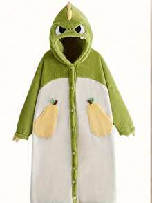 Soft And Warm, Home Wear, Comfortable And Breathable, Women's Casual Hooded Nightgown - Multicolor - View 8