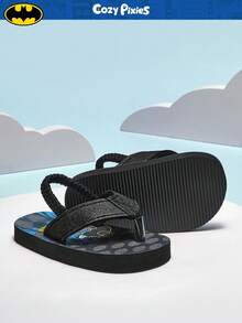 BATMAN X Cozy Pixies 1双夏季休闲百搭可爱趣味沙滩度假黑色男童/幼儿平底凉鞋 - 深灰色 - 查看 8