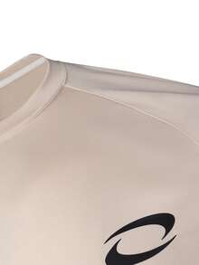 Manfinity Acti Log Men's Geometric Print Raglan Long Sleeve Casual Fitness Workout T-Shirt - Brown - View 4