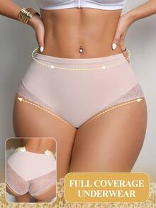 DesireSculpt 2件装蕾丝拼接女士比基尼三角裤 - 彩色 - 查看 6