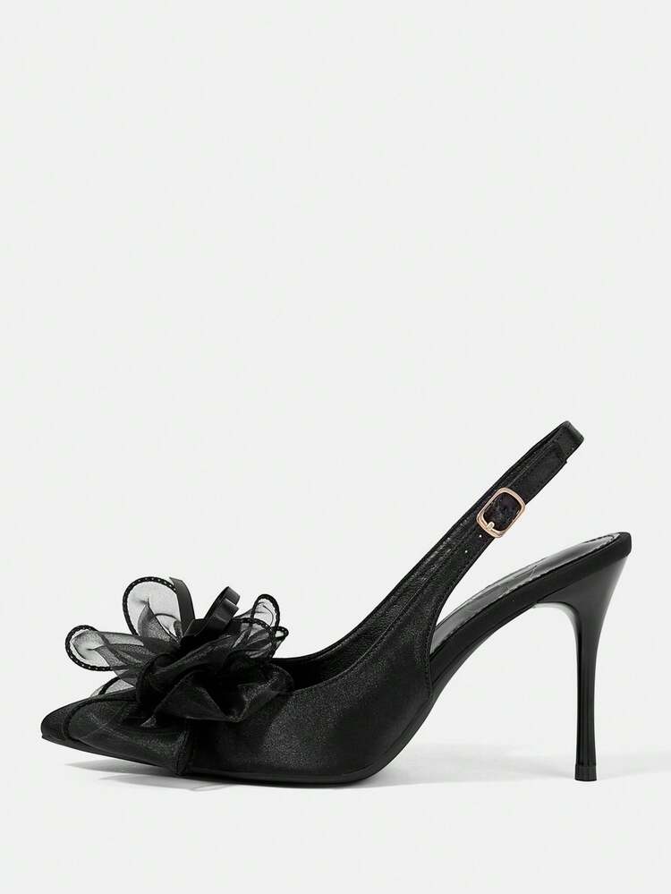 CUCCOO HITCHD Women's Pointed Toe Buckle Design Fashionable High Heels, Versatile For Daily Wear Wedding Shoes Spring Shoes Bride Shoes