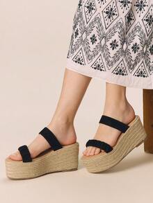 Styleloop Women Platforms & Wedge Sandals - Black - View 1