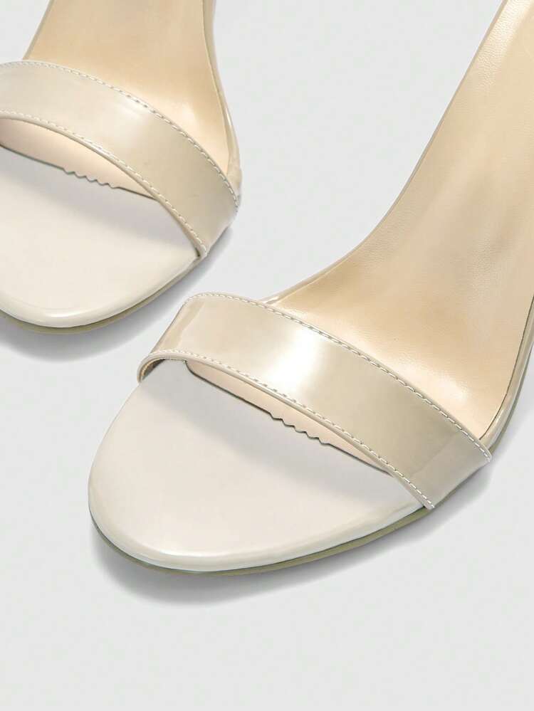 CUCCOO BIZCHIC Women Shoes Round Toe Stiletto Apricot Ankle Strap Simple Fashion Elegant Women's High-Heeled Sandals With Skirt Daily Versatile Commuter Women's Sandals