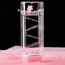 1个创意樱花滑梯，透明定时青少年减压装饰品，流沙瓶礼品玩具（颜色随机） - 多色 - 查看 11