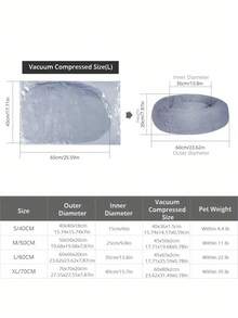 豪华毛绒甜甜圈宠物床，适合小型至中型宠物和猫咪 - 超级柔软，可水洗，圆形舒适窝，底部防滑，是冬季的理想之选 - 棕色 - 查看 5