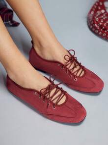 CUCCOO GRLICON Zapatos planos para mujer - Burdeos - Ver 1