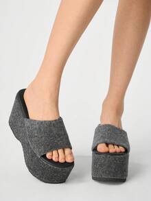 Gray suede
