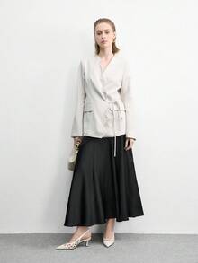 CUCCOO BIZCHIC Niche Design Fashionable Hollow Hole Shoes Pointed Toe Thin Heel Women's Shoes - Beige - View 5