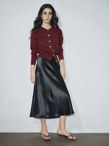 2026 New Fashion Versatile Comfortable Solid Color Stone Texture High Heel Sandals (Stone Texture Random Cut), Kitten Heel Spring Shoes - Burgundy - View 4