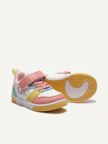Cozy Pixies Spring/ Summer Fashion Versatile Fun Cute Contrasting Colors Colorful Color Matching Star Embroidery Baby Sneakers College Style Outdoor Play - Multicolor - View 5