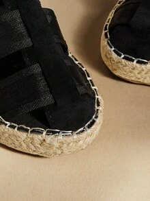 Rosivie Women's Casual Versatile Simple Buckle Flat Sandals - Black - View 3