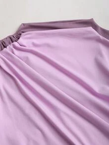 Sweetra Maglietta a maniche lunghe con collo alto plissettato, stile Y2K sexy - Multicolore - Visualizzare 6