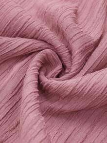 Rosumi 大码女式优雅通勤纯色蕾丝拼接衬衫 - 粉色 - 查看 5