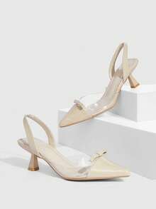 CUCCOO SZL Women's Comfortable High Heel Pumps - Apricot - View 1