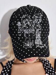 ROMWE Goth Women Baseball Cap - White - View 2